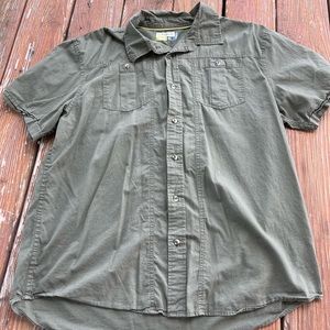 Magellan Mag Shield Adventure Gear Olive Green Button Shirt Size XL